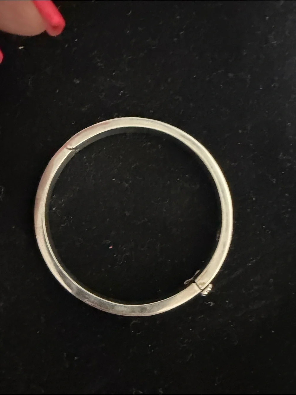 950 silver vintage purple spiney hinged bangle bracelet